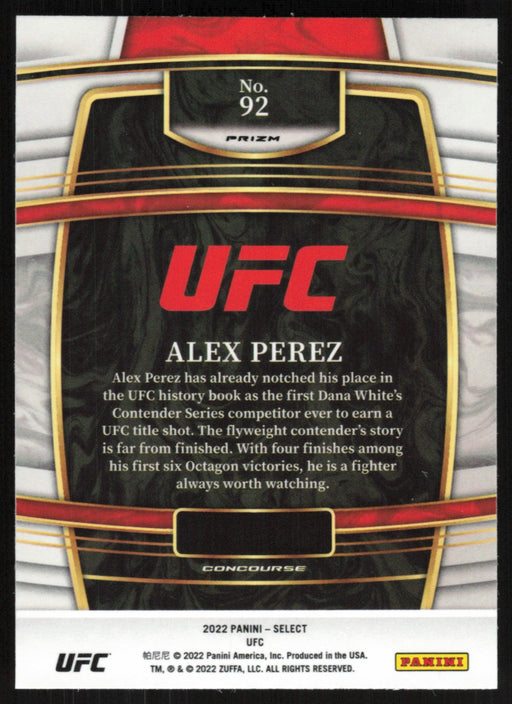 Alex Perez 2022 Panini Select UFC # 92 Blue Prizm - Collectible Craze America