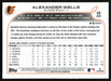 Alexander Wells 2022 Topps Chrome # 49 RC Pink Refractor Baltimore Orioles - Collectible Craze America