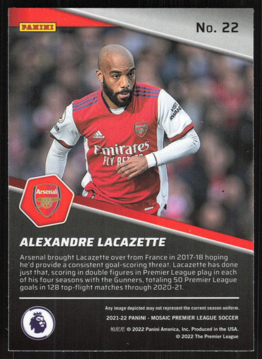 Alexandre Lacazette 2021 Panini Mosaic Premier League # 22 Breakaway Aresenal - Collectible Craze America