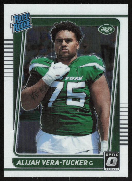 Alijah Vera-Tucker 2021 Donruss Optic Rated Rooke # 264 RC New York Jets Base - Collectible Craze America