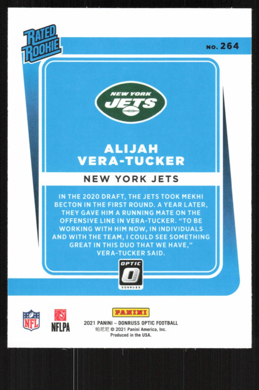 Alijah Vera-Tucker 2021 Donruss Optic Rated Rooke # 264 RC New York Jets Base - Collectible Craze America