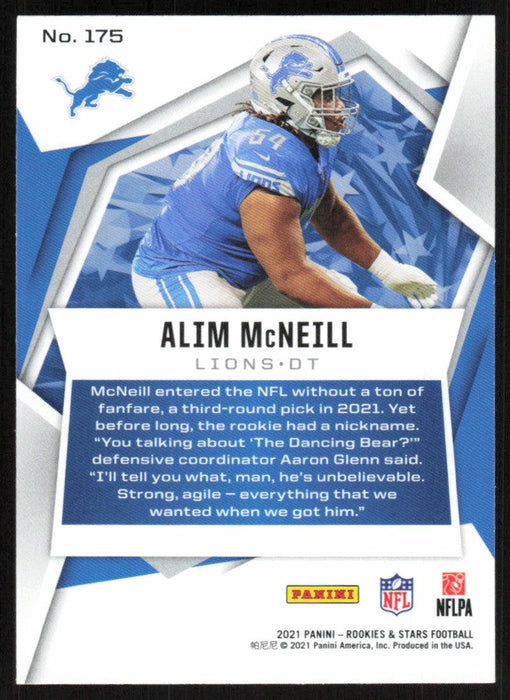 Alim McNeill 2021 Panini Rookies & Stars # 175 RC Detroit Lions Base - Collectible Craze America