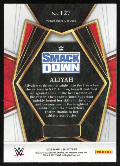 Aliyah 2022 Panini Select WWE # 127 SmackDown Premier Level Base - Collectible Craze America