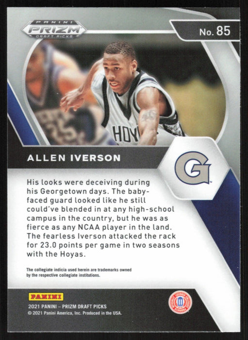 Allen Iverson 2021 Panini Prizm Draft Picks # 85 Georgetown Hoyas - Collectible Craze America