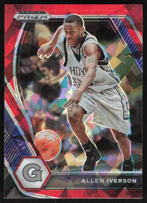 Allen Iverson 2021 Panini Prizm Draft Picks # 85 Red Ice Prizm Georgetown Hoyas - Collectible Craze America