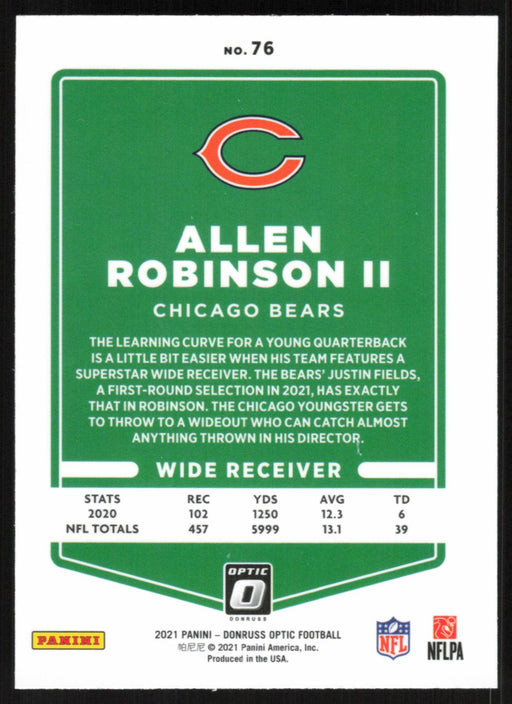 Allen Robinson II 2021 Donruss Optic # 76 Chicago Bears - Collectible Craze America