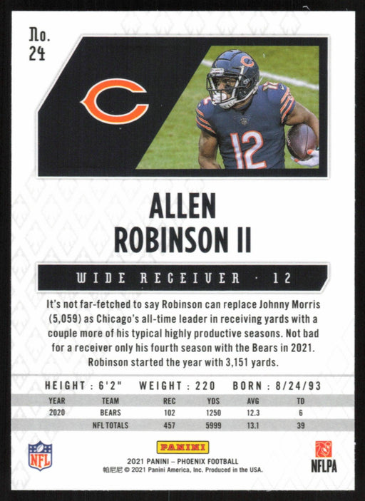 Allen Robinson II 2021 Panini Phoenix # 24 Chicago Bears Base - Collectible Craze America