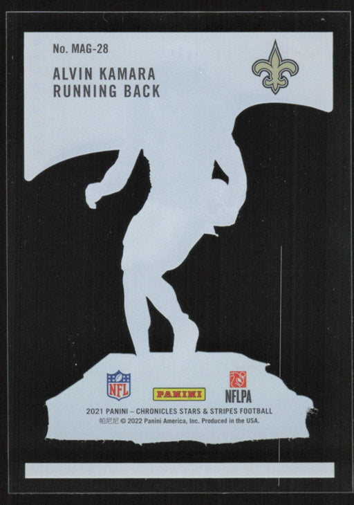 Alvin Kamara 2021 Panini Chronicles Stars & Stripes Magnitude # MAG-28 New Orleans Saints - Collectible Craze America