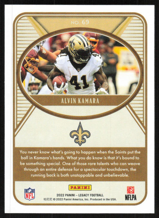 Alvin Kamara 2022 Panini Legacy Football Base # 69 New Orleans Saints - Collectible Craze America