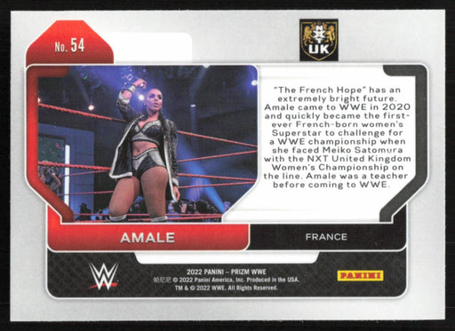 Amale 2022 Panini Prizm WWE # 54 RC Base NXT UK - Collectible Craze America