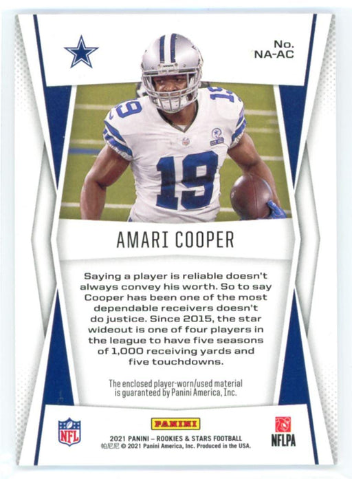 Amari Cooper 2021 Panini Rookies & Stars NFL Authentic Relics # NA-AC Patch Dallas Cowboys - Collectible Craze America