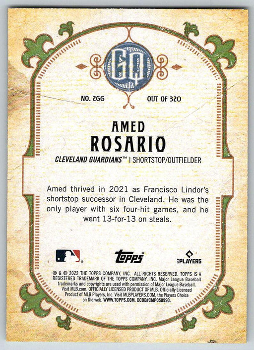 Amed Rosario 2022 Topps Gypsy Queen # 266 Cleveland Guardians - Collectible Craze America
