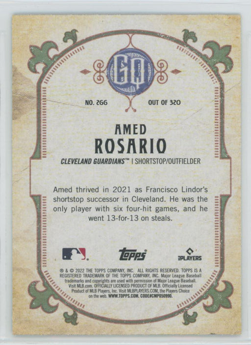 Amed Rosario 2022 Topps Gypsy Queen # 266 Green Border Cleveland Guardians - Collectible Craze America