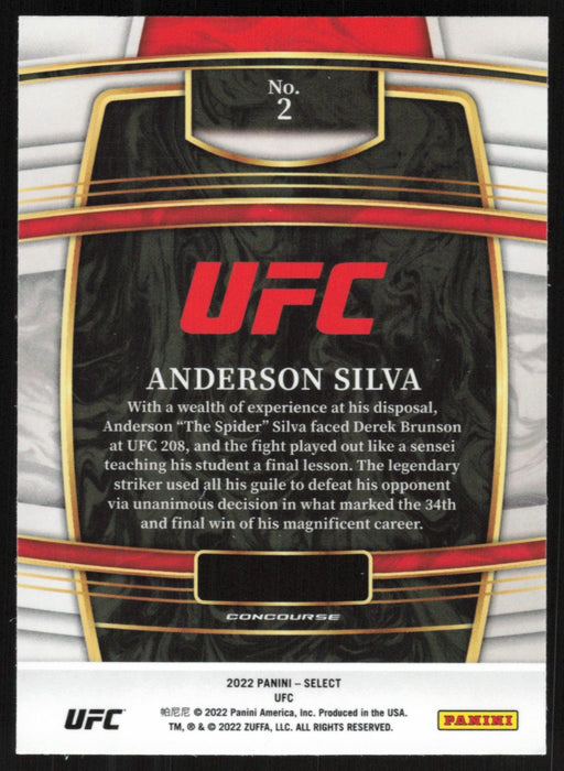 Anderson Silva 2022 Panini Select UFC # 2 Concourse - Collectible Craze America