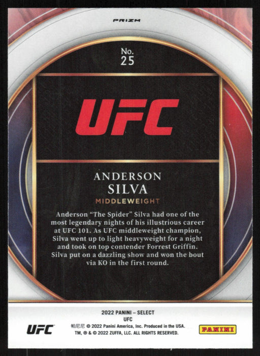Anderson Silva 2022 Panini Select UFC # 25 Numbers Prizm - Collectible Craze America