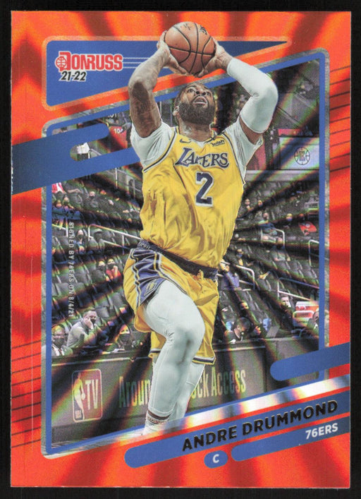Andre Drummond 2021 Donruss # 27 Orange Holo Laser Philadelphia 76ers - Collectible Craze America