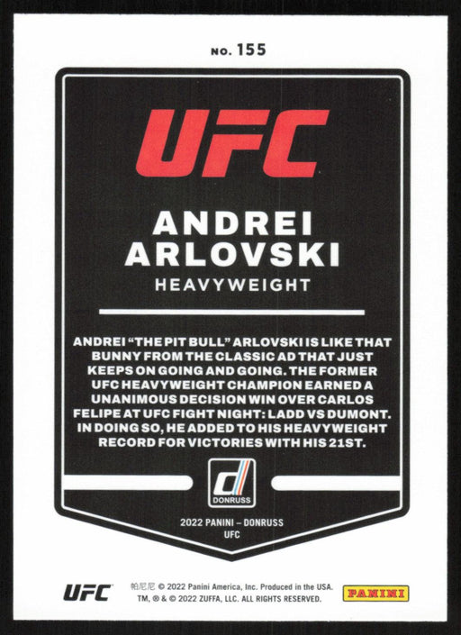 Andrei Arlovski 2022 Panini Donruss UFC Base # 155 Heavyweight - Collectible Craze America