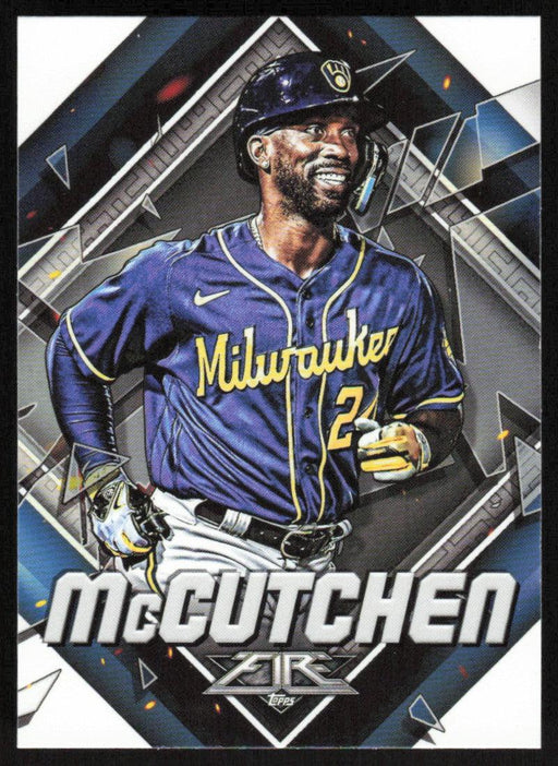 Andrew McCutchen 2022 Topps Fire Baseball # 146 Milwaukee Brewers Base - Collectible Craze America