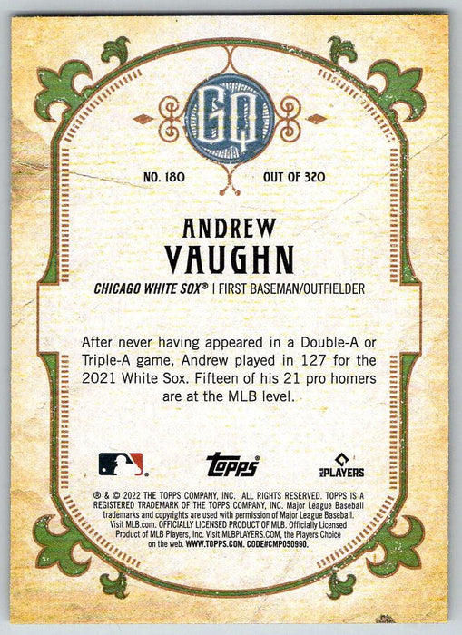 Andrew Vaughn 2022 Topps Gypsy Queen # 180 Chicago White Sox - Collectible Craze America