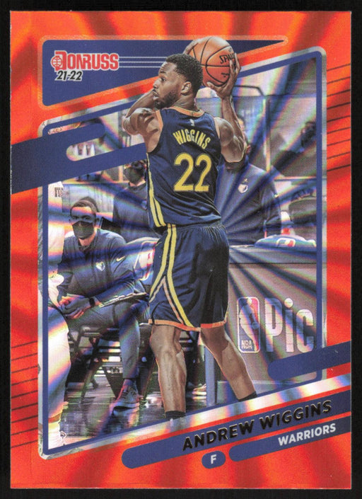 Andrew Wiggins 2021 Donruss # 26 Orange Holo Laser Golden State Warriors - Collectible Craze America