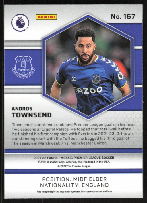 Andros Townsend 2021 Panini Mosaic Premier League # 167 Everton Base - Collectible Craze America