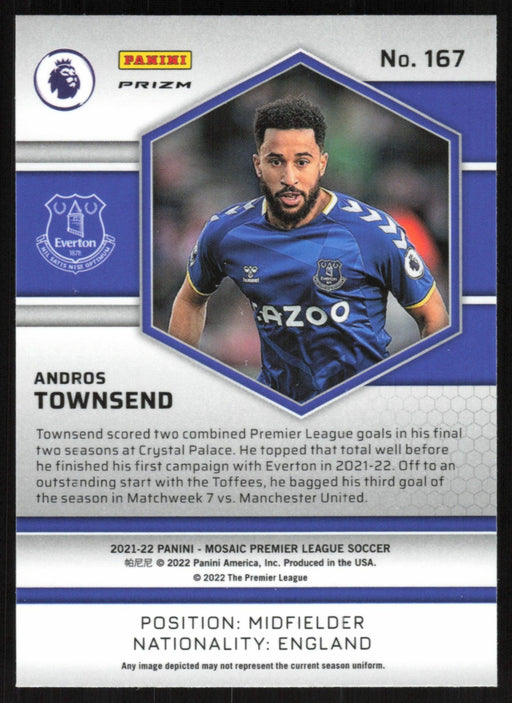 Andros Townsend 2021 Panini Mosaic Premier League # 167 Red Prizm Everton - Collectible Craze America