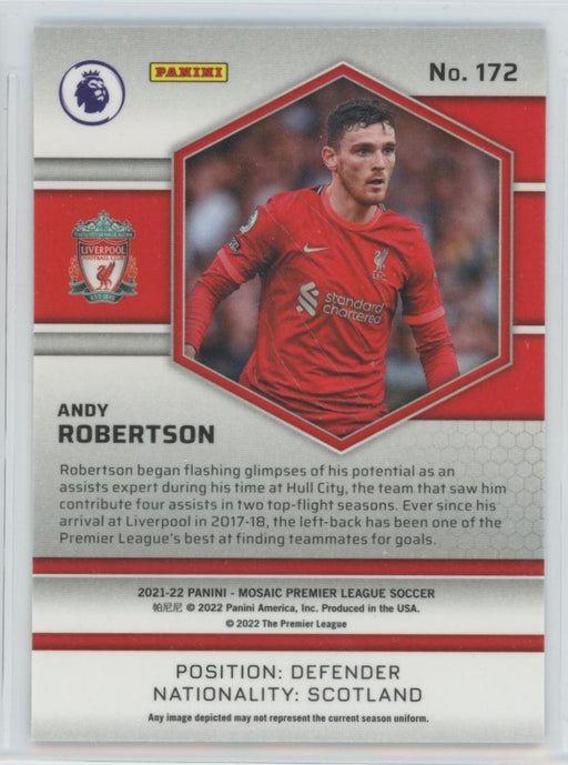 Andy Robertson 2021 Panini Mosaic Premier League # 172 Liverpool FC - Collectible Craze America