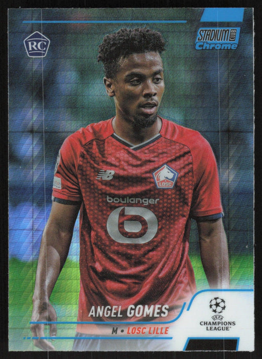 Angel Gomes 2021 Topps Stadium Club Chrome UEFA # 52 RC Blue Prism Refractor LOSC Lille - Collectible Craze America