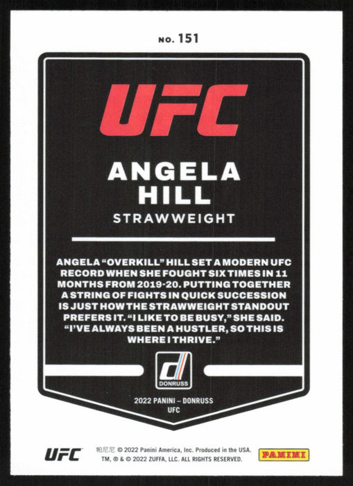 Angela Hill 2022 Panini Donruss UFC Base # 151 Strawweight - Collectible Craze America