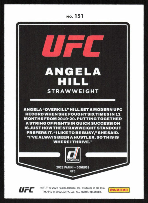 Angela Hill 2022 Panini Donruss UFC Base # 151 Strawweight - Collectible Craze America