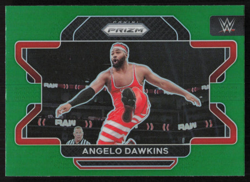 Angelo Dawkins 2022 Panini Prizm WWE # 64 Green Prizm Raw - Collectible Craze America