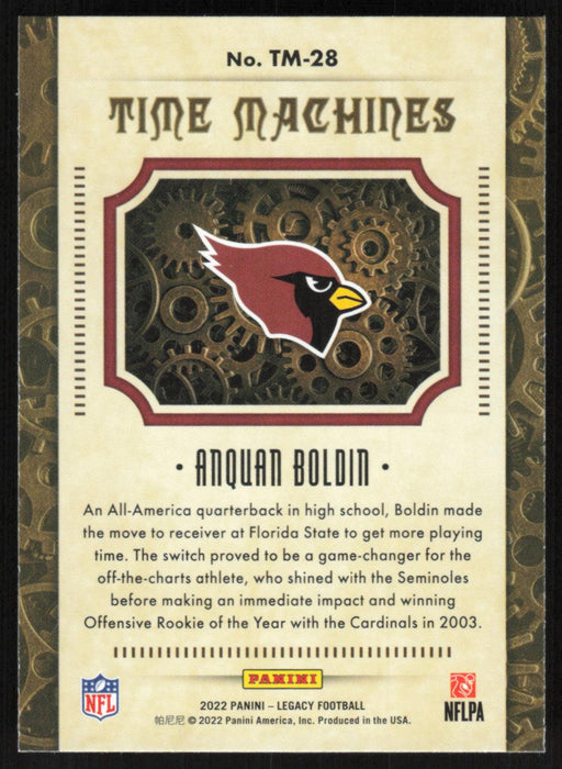 Anquan Boldin 2022 Panini Legacy Time Machines # TM-28 Arizona Cardinals - Collectible Craze America