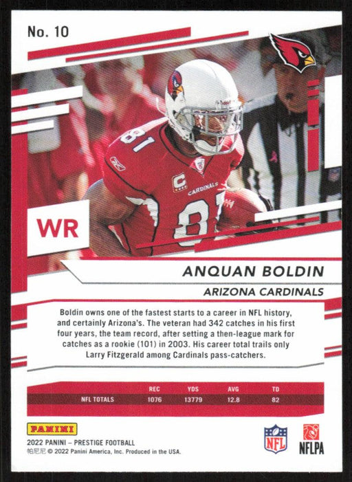 Anquan Boldin 2022 Panini Prestige # 10 Arizona Cardinals - Collectible Craze America