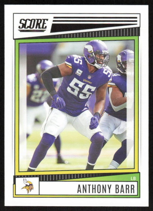 Anthony Barr 2022 Panini Score Football # 108 Base Minnesota Vikings - Collectible Craze America