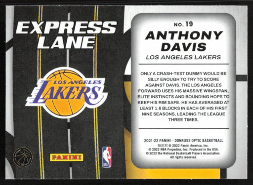 Anthony Davis 2021 Panini Donruss Optic # 19 Express Lane New Orleans Hornets - Collectible Craze America