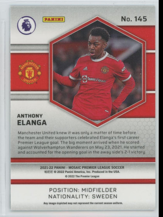 Anthony Elanga 2021 Panini Mosaic Premier League # 145 RC Manchester United - Collectible Craze America