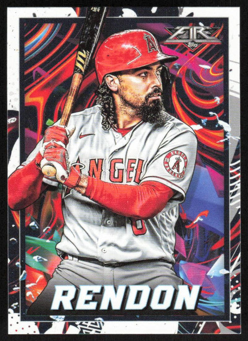 Anthony Rendon 2022 Topps Fire Baseball # 6 Los Angeles Angels Base - Collectible Craze America