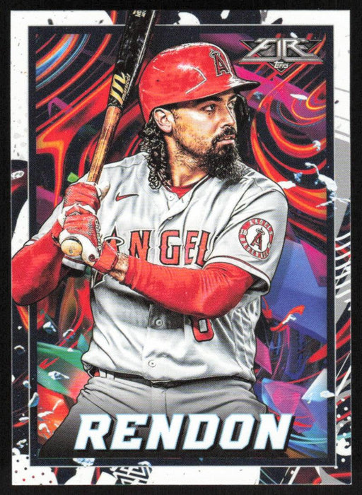 Anthony Rendon 2022 Topps Fire Baseball # 6 Los Angeles Angels Base - Collectible Craze America