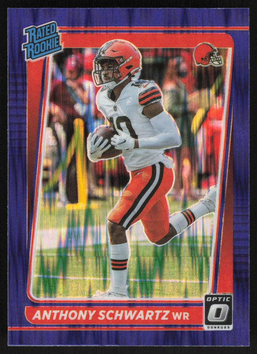 Anthony Schwartz 2021 Donruss Optic Rated Rookie # 231 RC Purple Shock Cleveland Browns - Collectible Craze America