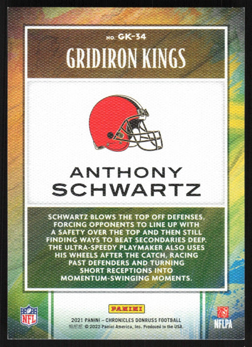 Anthony Schwartz 2021 Panini Chronicles Gridiron Kings # GK-34 RC Cleveland Browns - Collectible Craze America