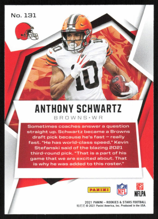 Anthony Schwartz 2021 Panini Rookie & Stars # 131 RC Red Cleveland Browns - Collectible Craze America