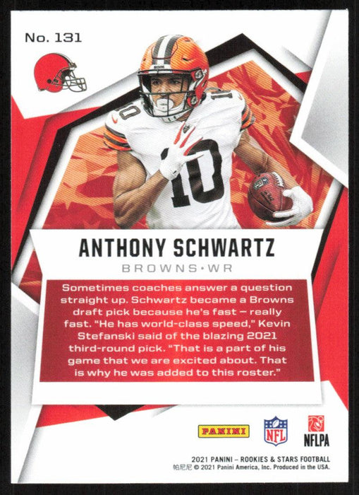 Anthony Schwartz 2021 Panini Rookies & Stars # 131 RC Cleveland Browns Base - Collectible Craze America