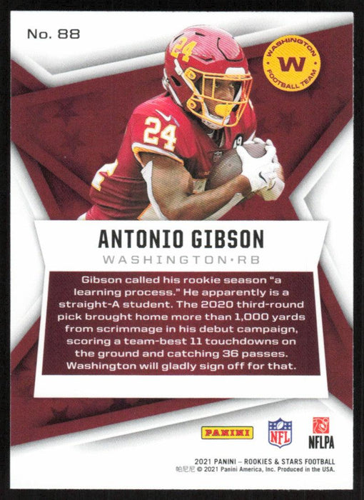 Antonio Gibson 2021 Panini Rookies & Stars # 88 Washington Football Team Base - Collectible Craze America