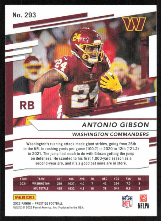 Antonio Gibson 2022 Panini Prestige # 293 Washington Commanders - Collectible Craze America