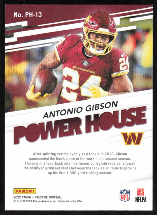 Antonio Gibson 2022 Panini Prestige Power House # PH-13 Insert Washington Commanders - Collectible Craze America