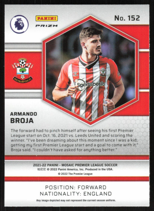 Armando Broja 2021 Panini Mosaic Premier League # 152 RC Red Prizm Southampton - Collectible Craze America