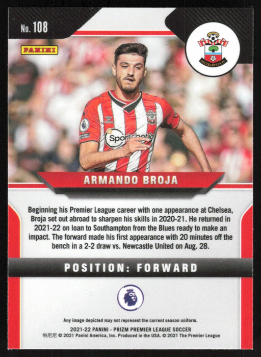 Armando Broja 2021 Panini Prizm Premier League # 108 RC Southampton - Collectible Craze America