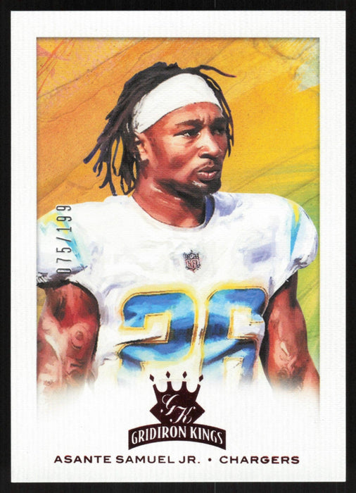 Asante Samuel Jr. 2021 Panini Chronicles Football # GK-38 RC Red 075/199 Los Angeles Chargers - Collectible Craze America