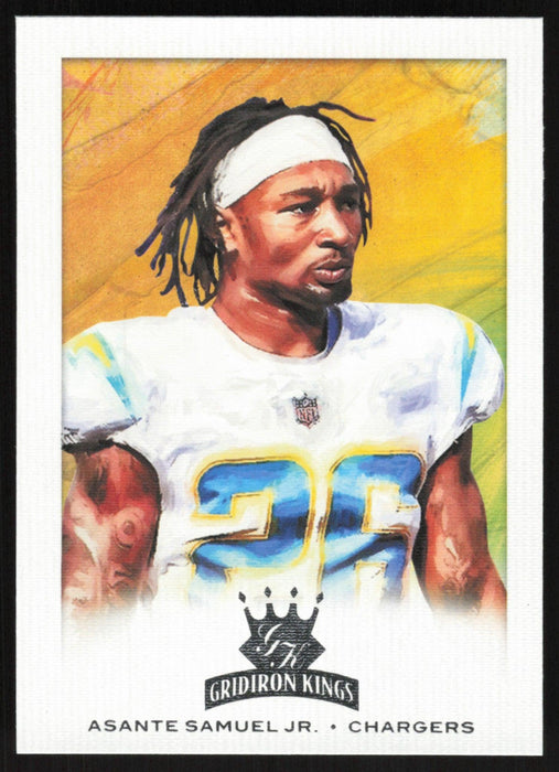 Asante Samuel Jr. 2021 Panini Chronicles Gridiron Kings # GK-38 RC Los Angeles Chargers - Collectible Craze America