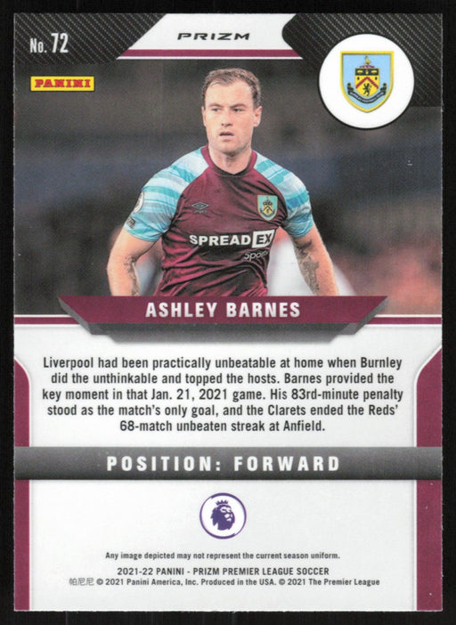 Ashley Barnes 2021 Panini Prizm Premier League # 72 Pink Ice Burnley - Collectible Craze America